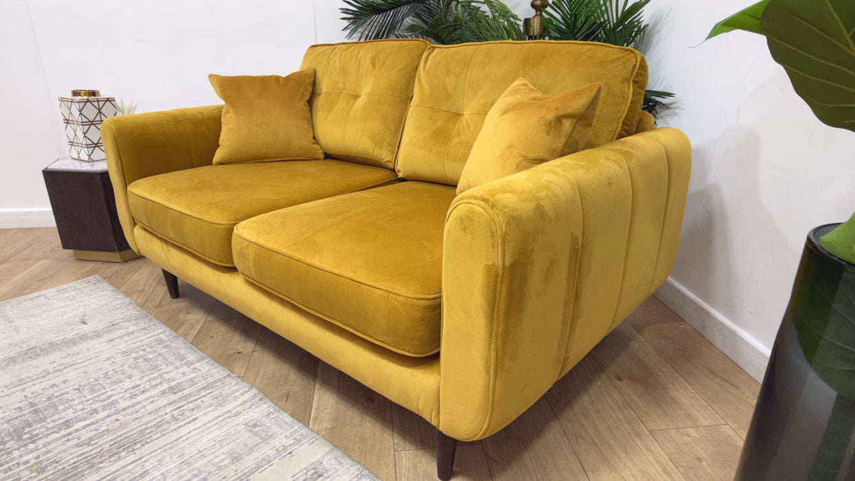 Sofology Islington Fabric 2 Seater in Sleek Mustard
