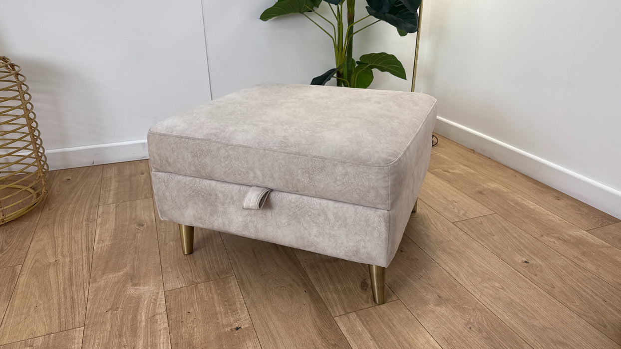 Sofology The Hackney Fabric Storage Footstool Memory Foam in Lifestyle Dapple Fabric Marble
