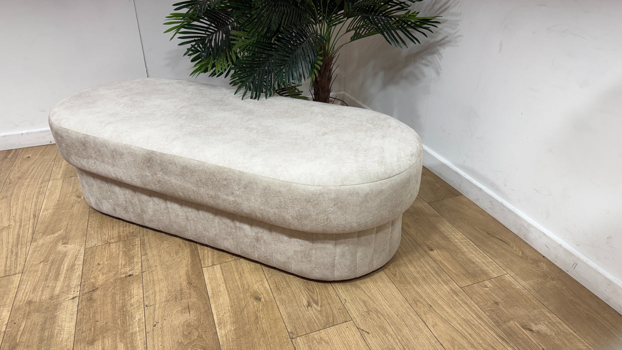 Sofology Savoy Fabric Designer Footstool in Lifestyle Dapple Marble