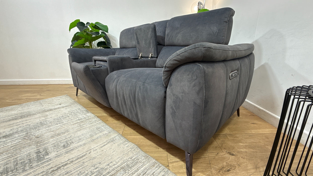 DFS Cinesound Power Plus Fabric Recliner in Shadow