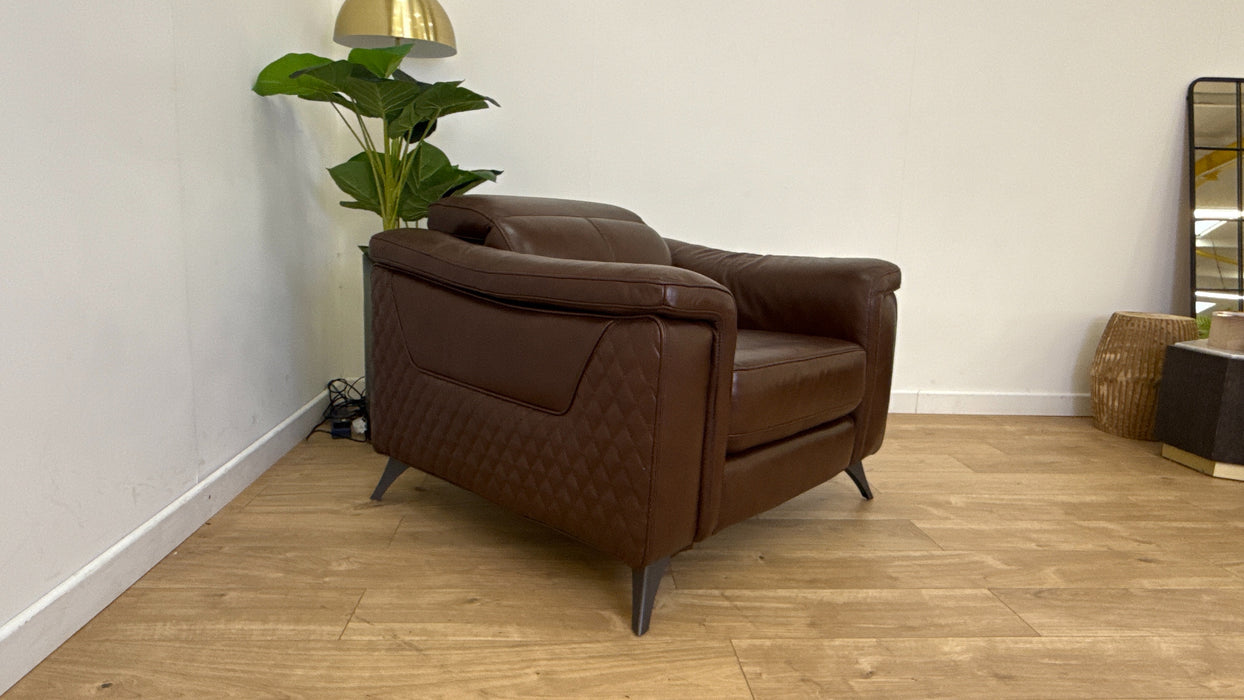 Sofology Ezra Leather Chair in Trusty Sheen Chocolate