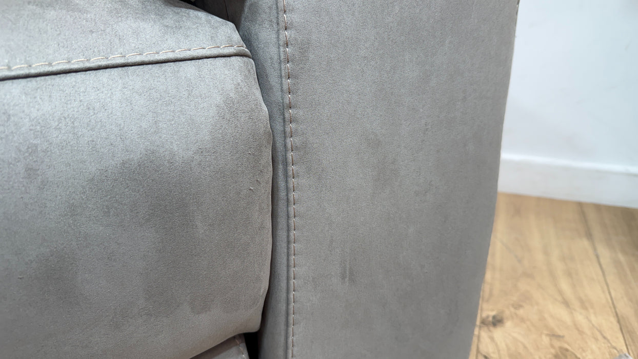 Sofology Laurence Fabric 2 Seater Power Recliner/Headrest in Lifestyle Textured Charcoal