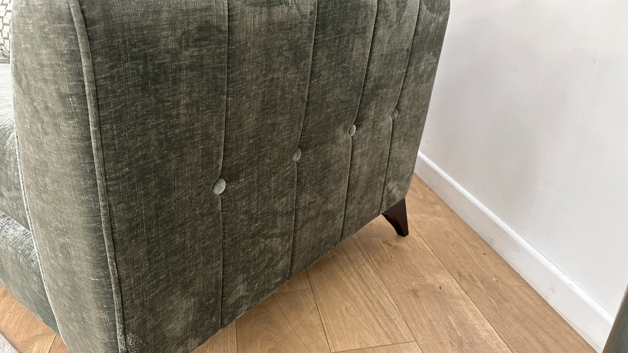 Sofology Luella Fabric Grande Sofa in Luxe Chenille Alpine Green Mix