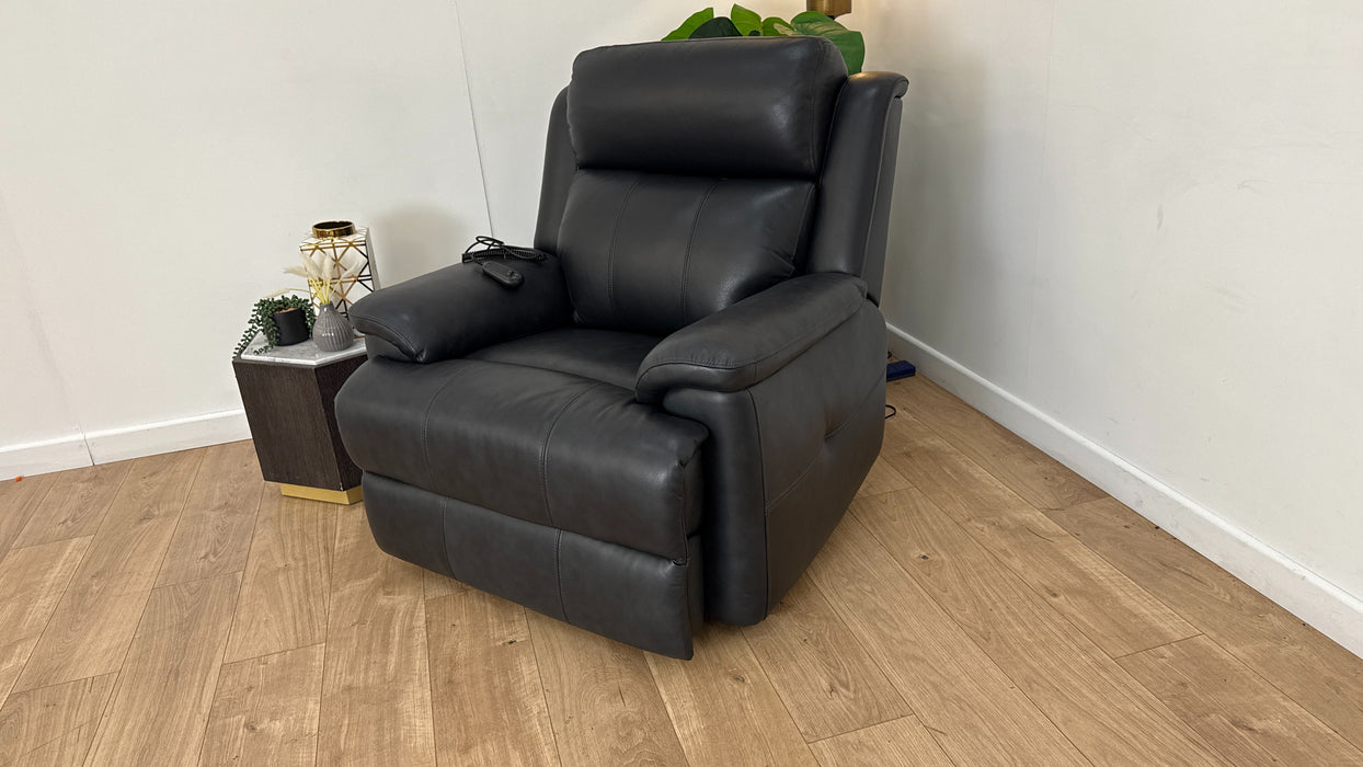 Sofology The Gracie Leather Rise & Tilt Chair in Trusty Sheen Jet Black