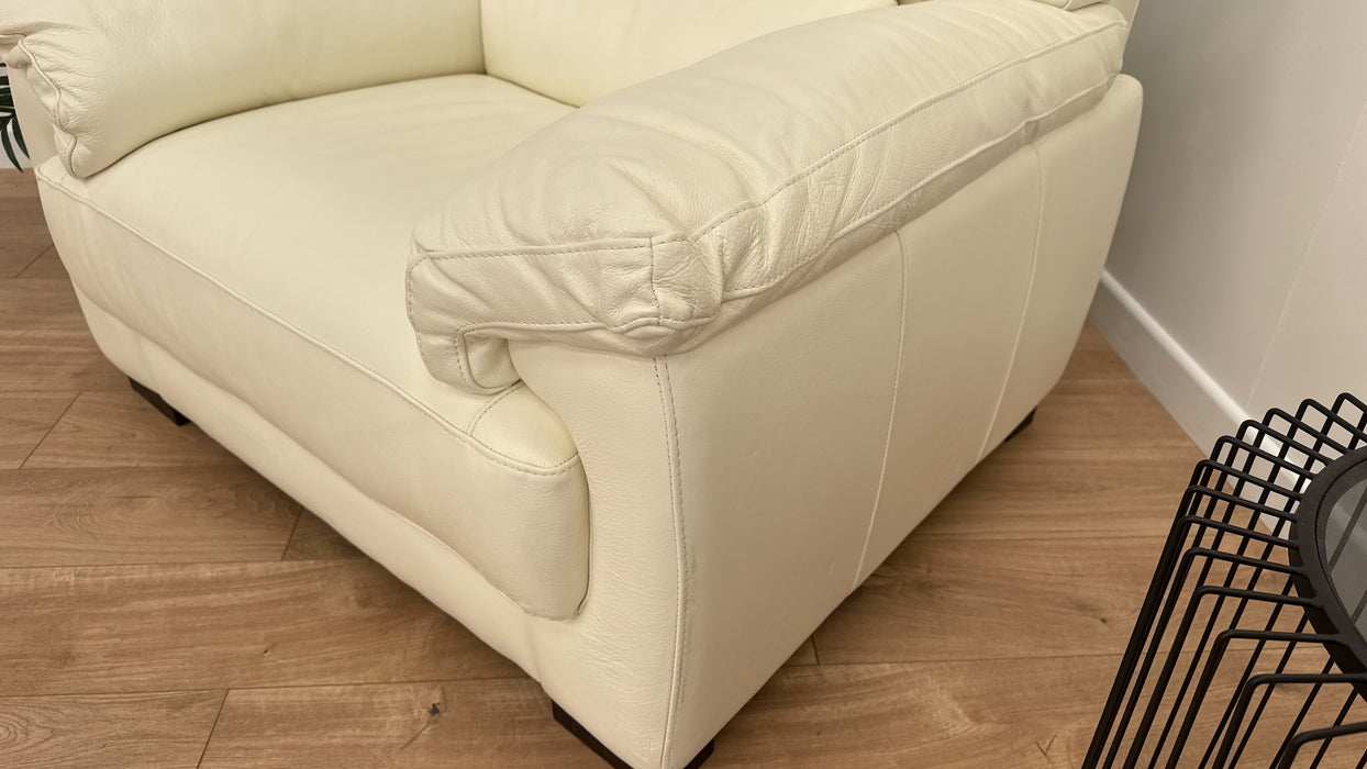 Santino Chair - Leather - Hampshire Aspen White