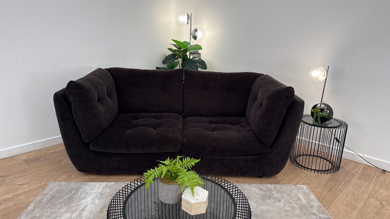 Sofology The Cocoon 3 Seater Fabric Sofa in Relaxed Chenille Raisin