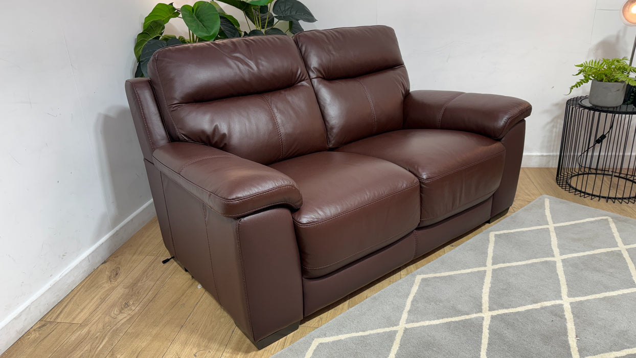DFS Tristan 2 Seater Sofa in Leather Chestnut