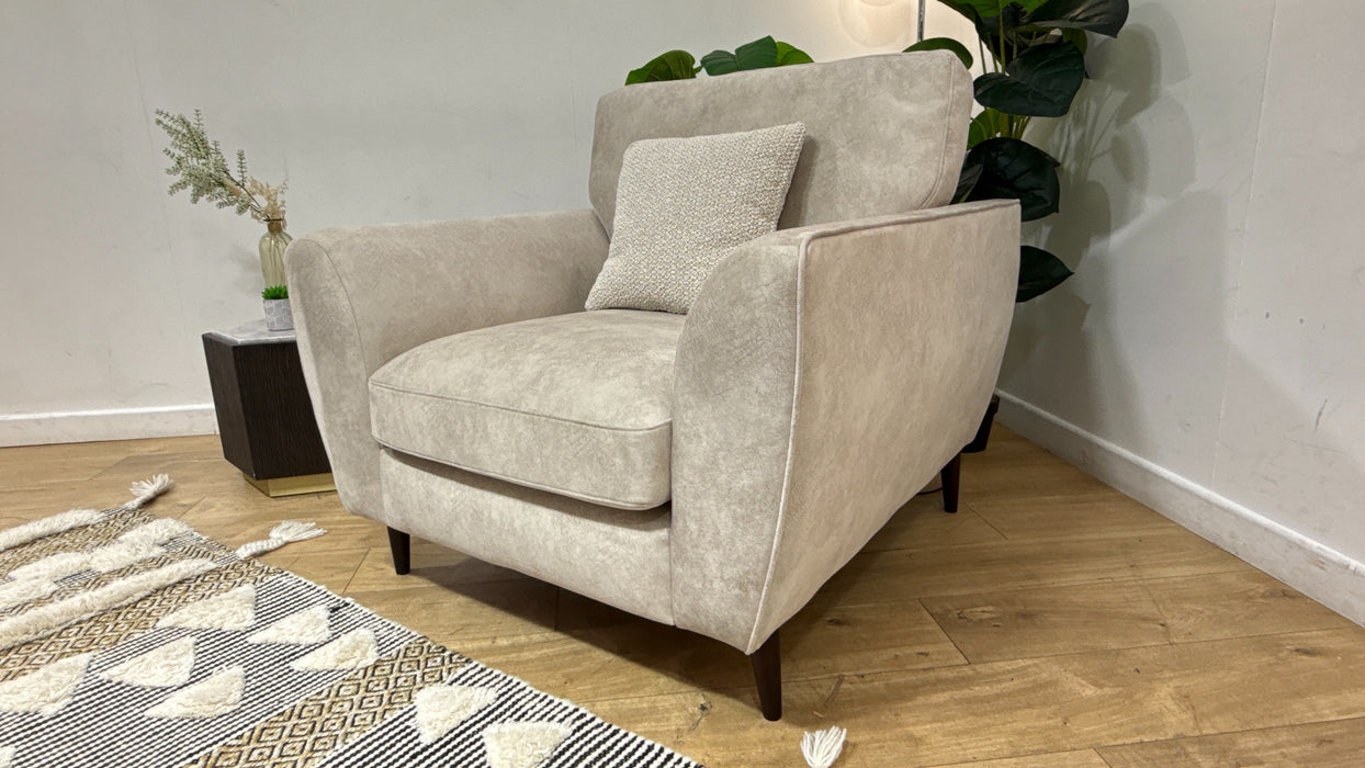 Sofology Hackney Fabric Chair Memory Foam Seat in Lifestyle Dapple Fabric Marble Mix