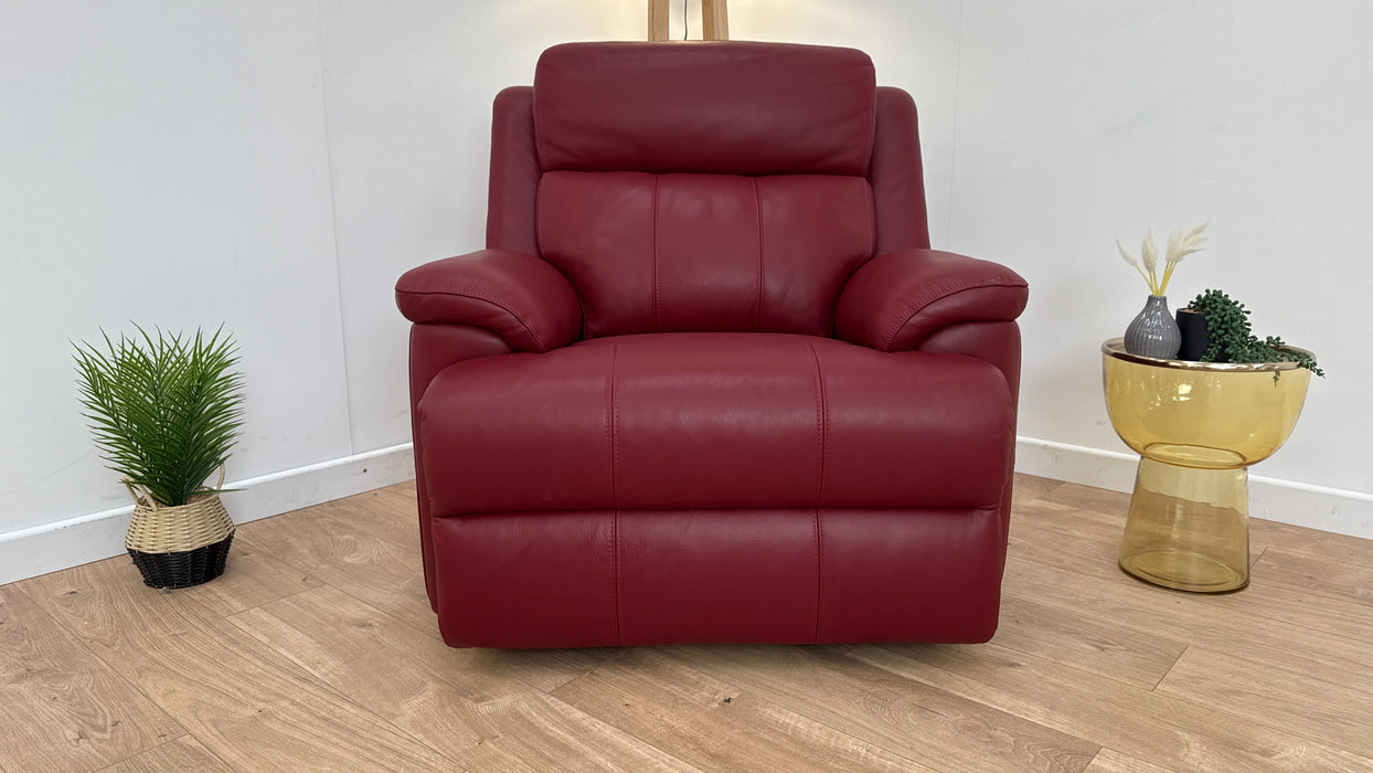 Gracie Leather Chair - Cranberry