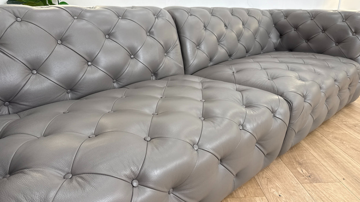 Sofology The Venezia Leather 4 Seater in Trusty Embossed Elephant