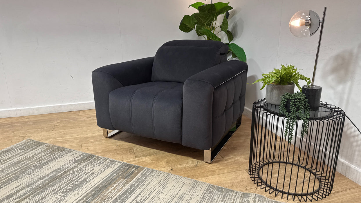 Sofology Marvella Fabric Chair in Lifestyle Flecked Anthracite