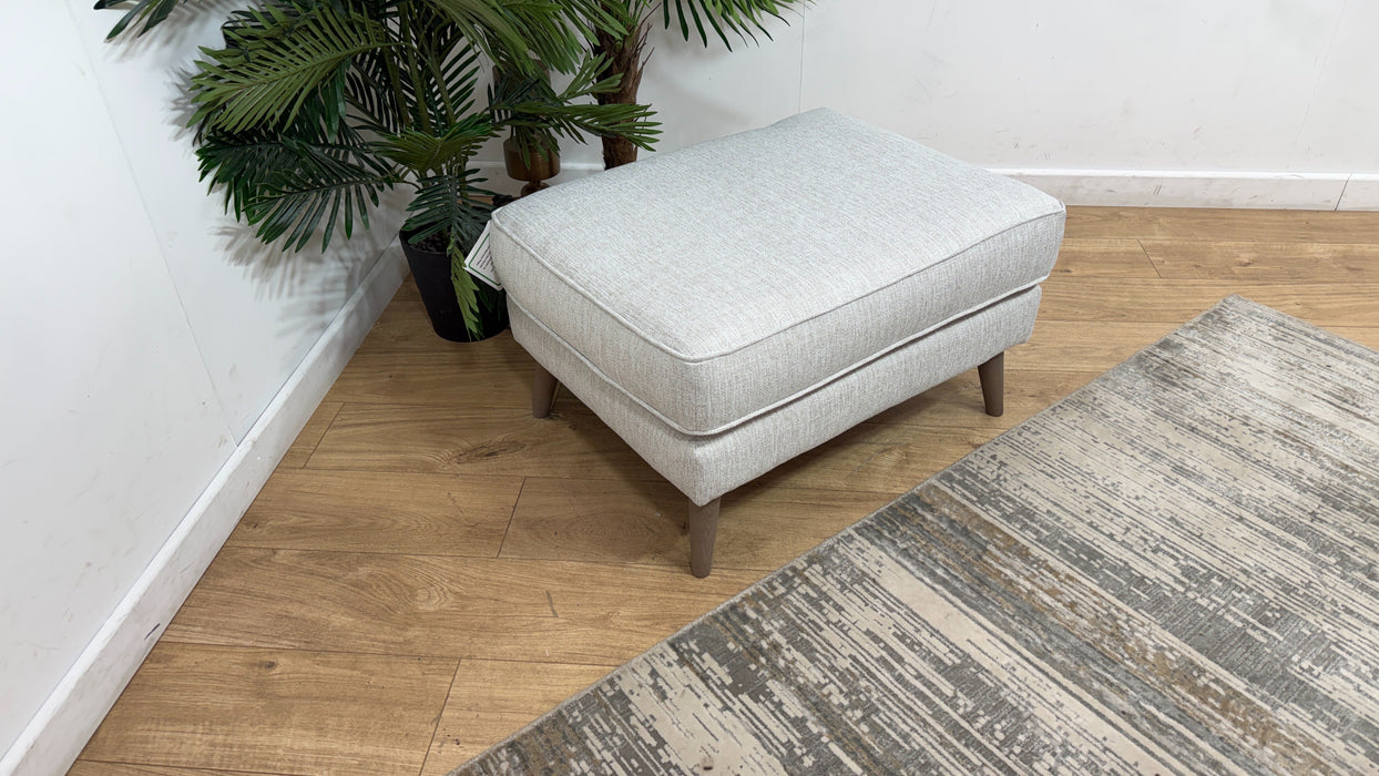 Sofology Canterbury Fabric Combi Footstool in Natural