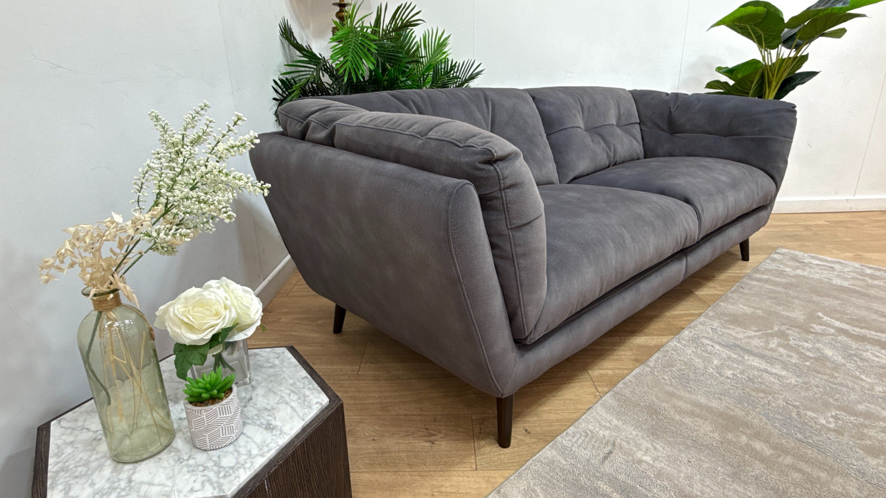 Sofology Hygge Fabric 4 Seater Split in Lifestyle Mottled Charcoal