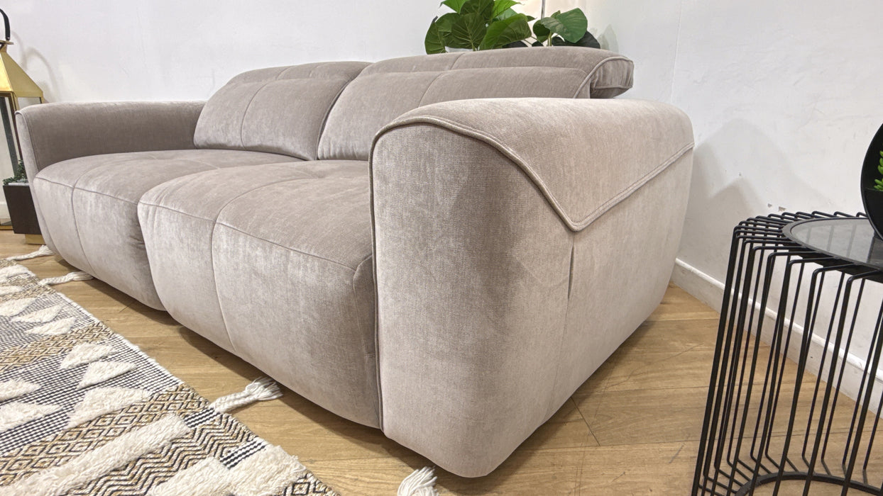 Sofology Riviera Fabric 3 Seater Motion Chaise in Relaxed Chenille Nutmeg