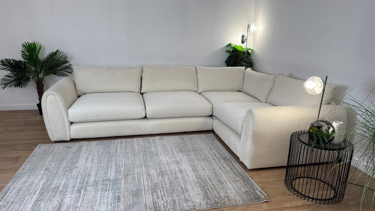 Sofology Marble Arch Fabric 3 Corner 1 in Camden Plain Ecru Mix