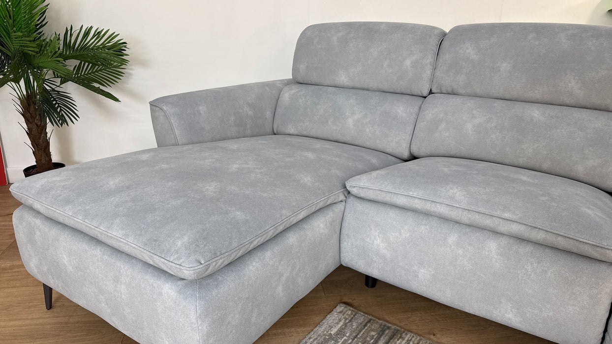 Sofology The Viento Fabric Chaise 4 Seater in Lifestyle Flecked Silver