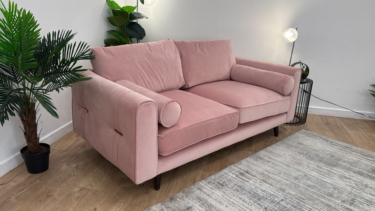 DFS Highgate 3 Seater Fabric Sofa in Blush