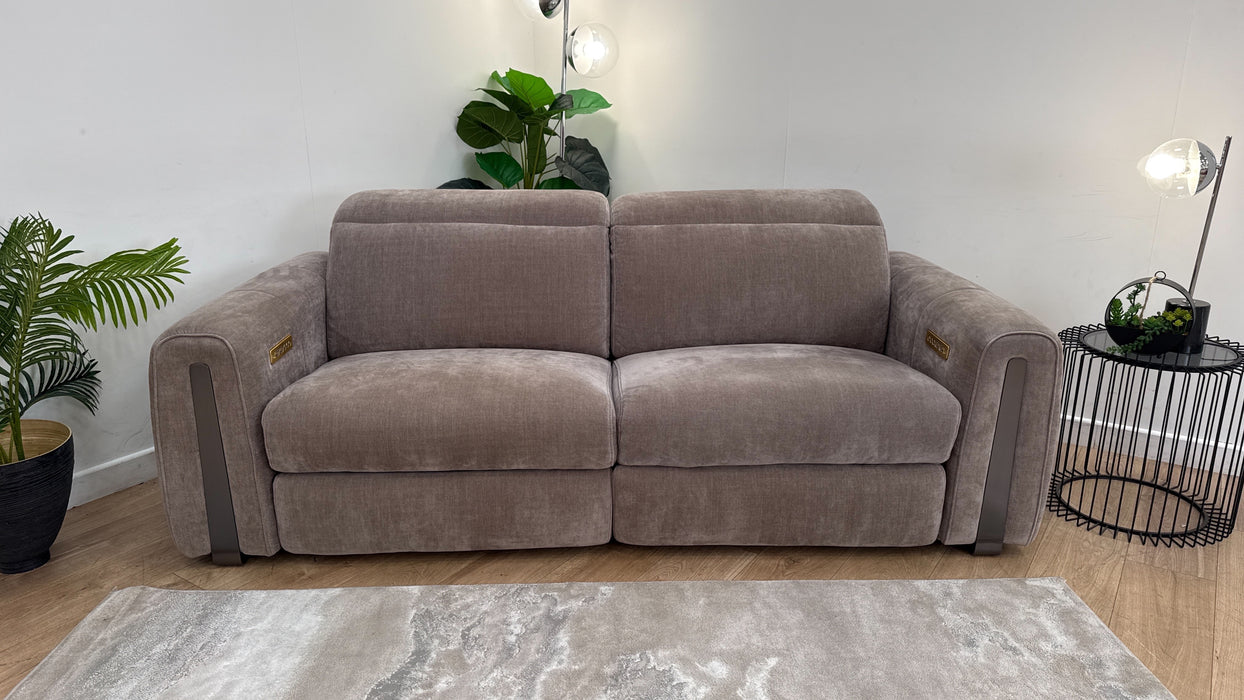 Sofology Kingsbridge 2.5 Seater Reclining Sofa in Chenille Nutmeg