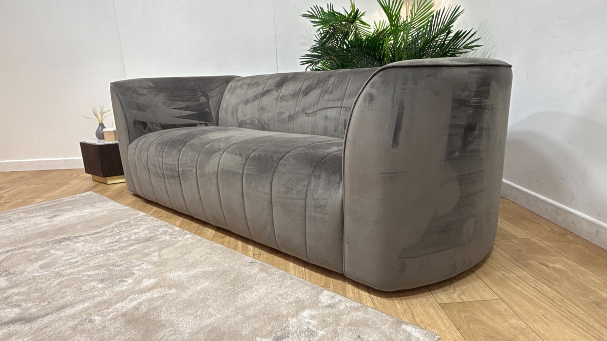 Sofology The Fitzrovia Fabric 3 Seater in  Matt Velvet Slate Mix Without Trim