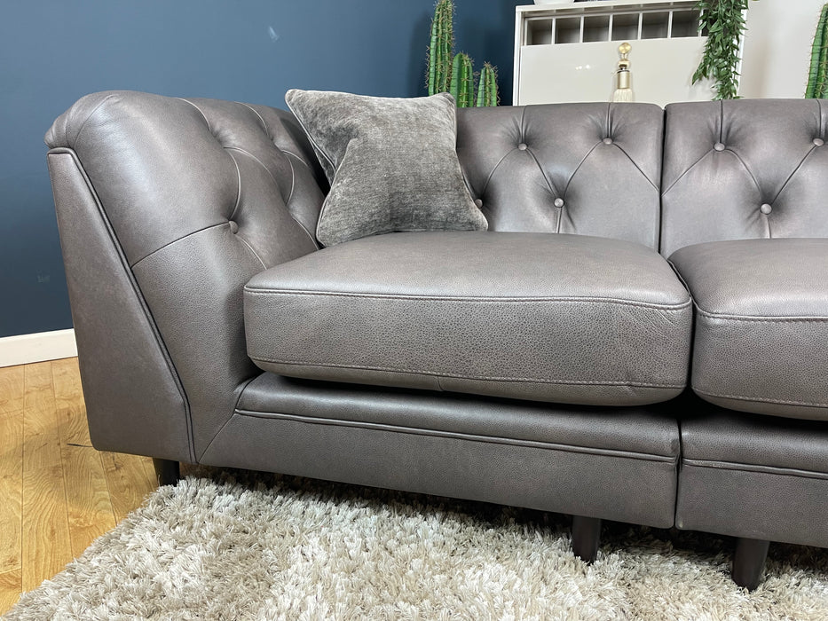 Bridgerton Leather 3 Seater Split - Relaxed Natural Grain Espresso