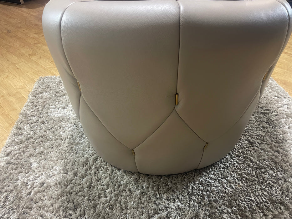 Kingsbridge Swivel Chair Stone Leather (WA2)