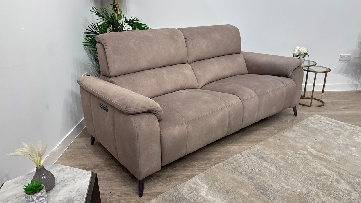 Sofology Bailey Fabric 2.5 Seater Power Recliner in Lifestyle Flecked Nutmeg