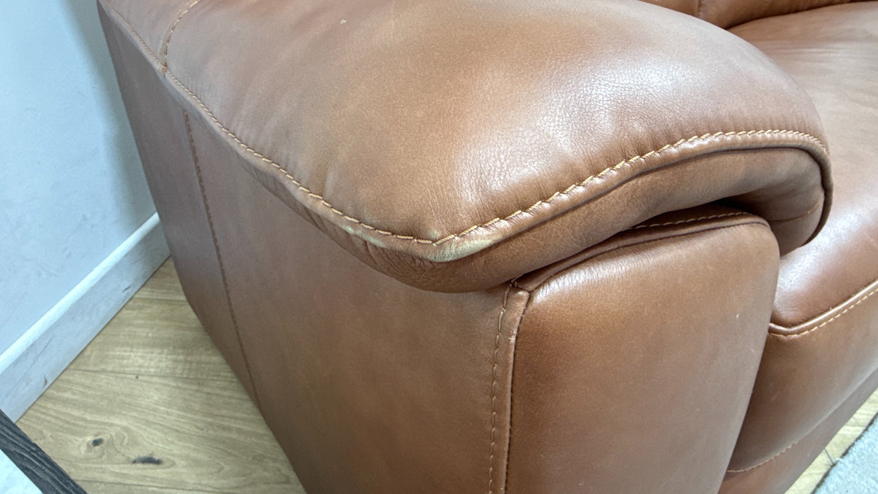 Sofology Santina Leather 3 Seater in Relaxed Soft Tan