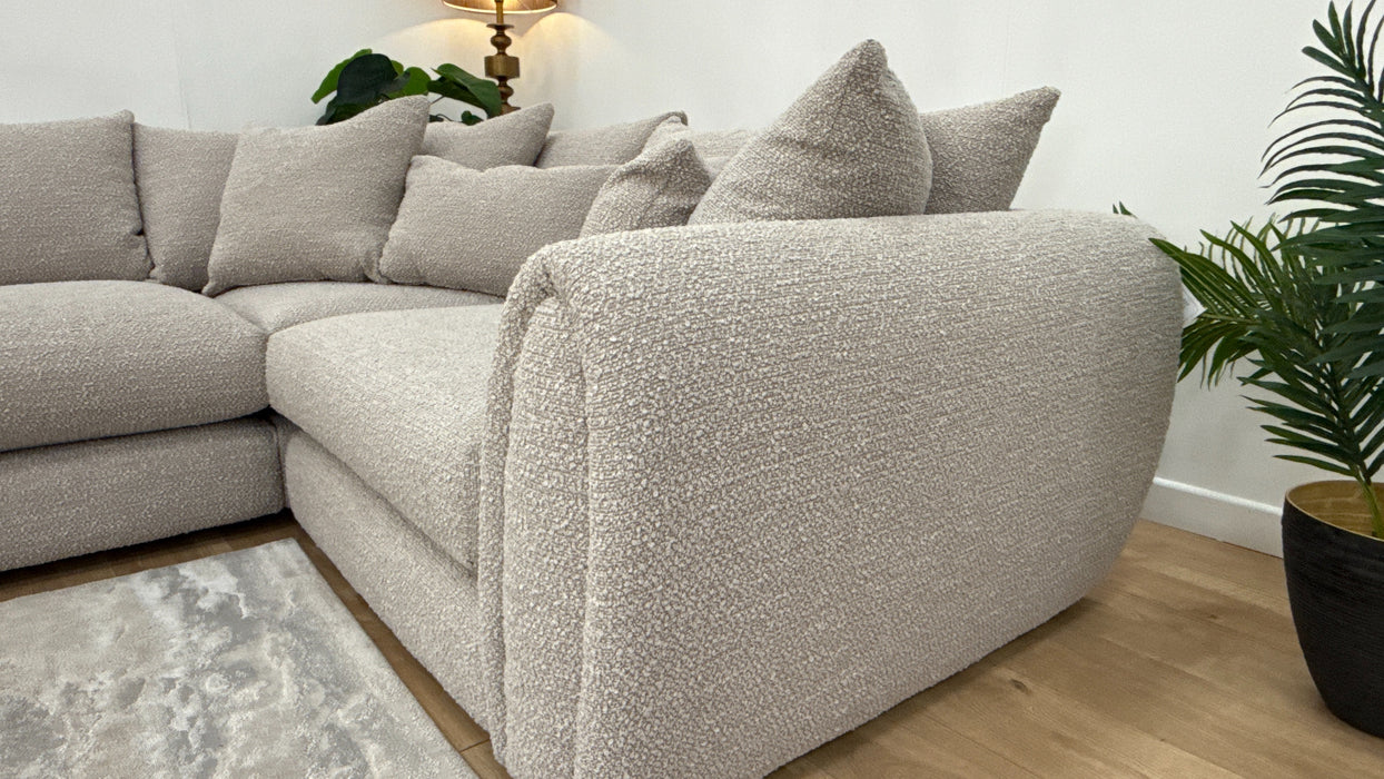 Sofology Marble Arch Fabric 3 Corner 1 in Chunky Boucle Plain Mink