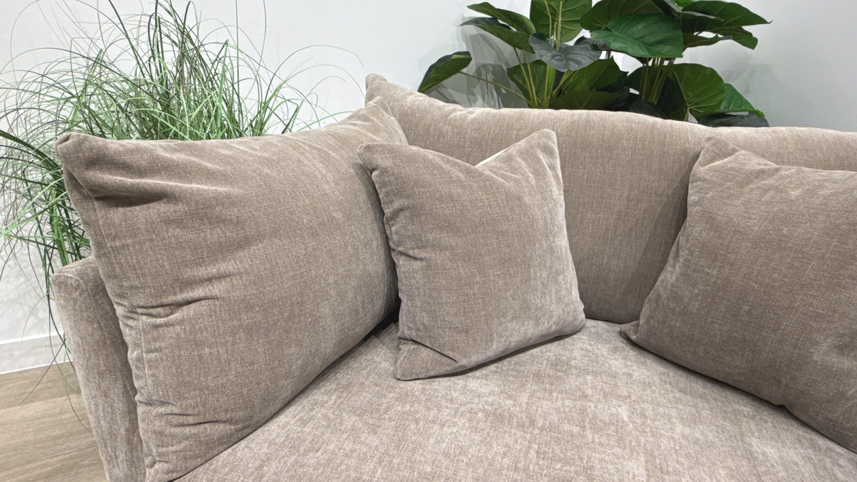 Sofology Tallulah Fabric Loveseat in Soft Chenille Wicker