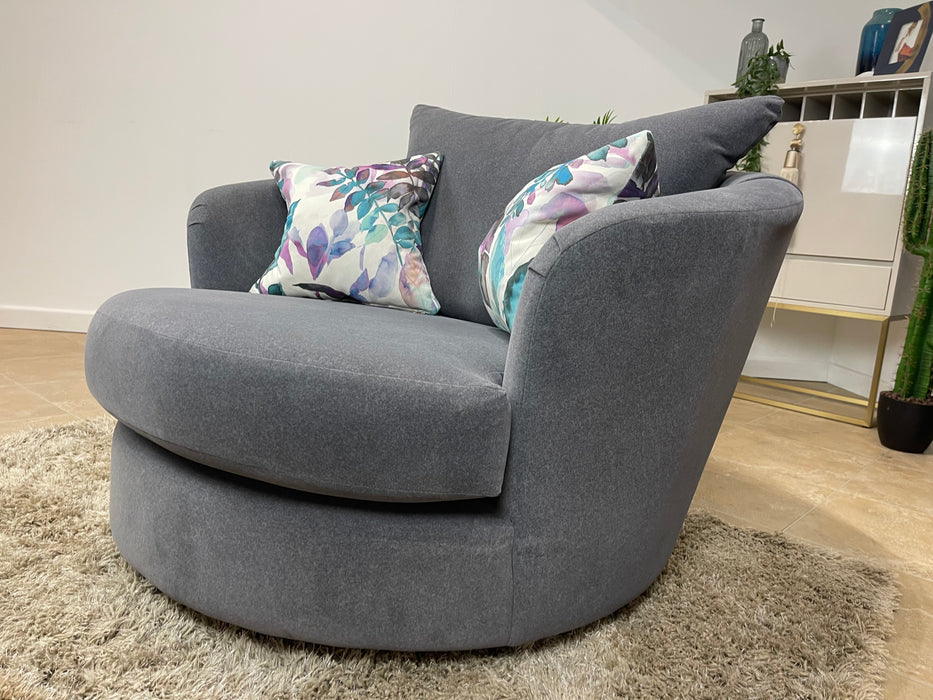 Tallulah Swivel Chair Nordic Grey Fabric (WA2)