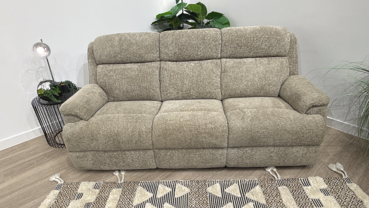 Sofology Gracie Fabric 3 Seater in Hopsack Chenille Linen