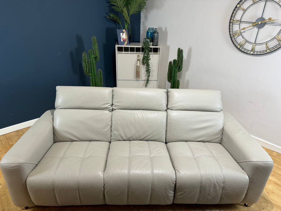 Marvella Leather 3 Seater - Lead Grey - ( WA2 )