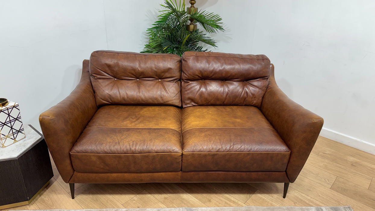 Sofology Cordelia Leather 2 Seater in Virginia Whiskey