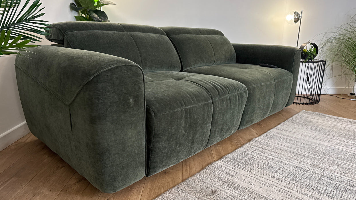 Sofology The Riviera Fabric 3 Seater Motion Chaise in Relaxed Chenille Pine