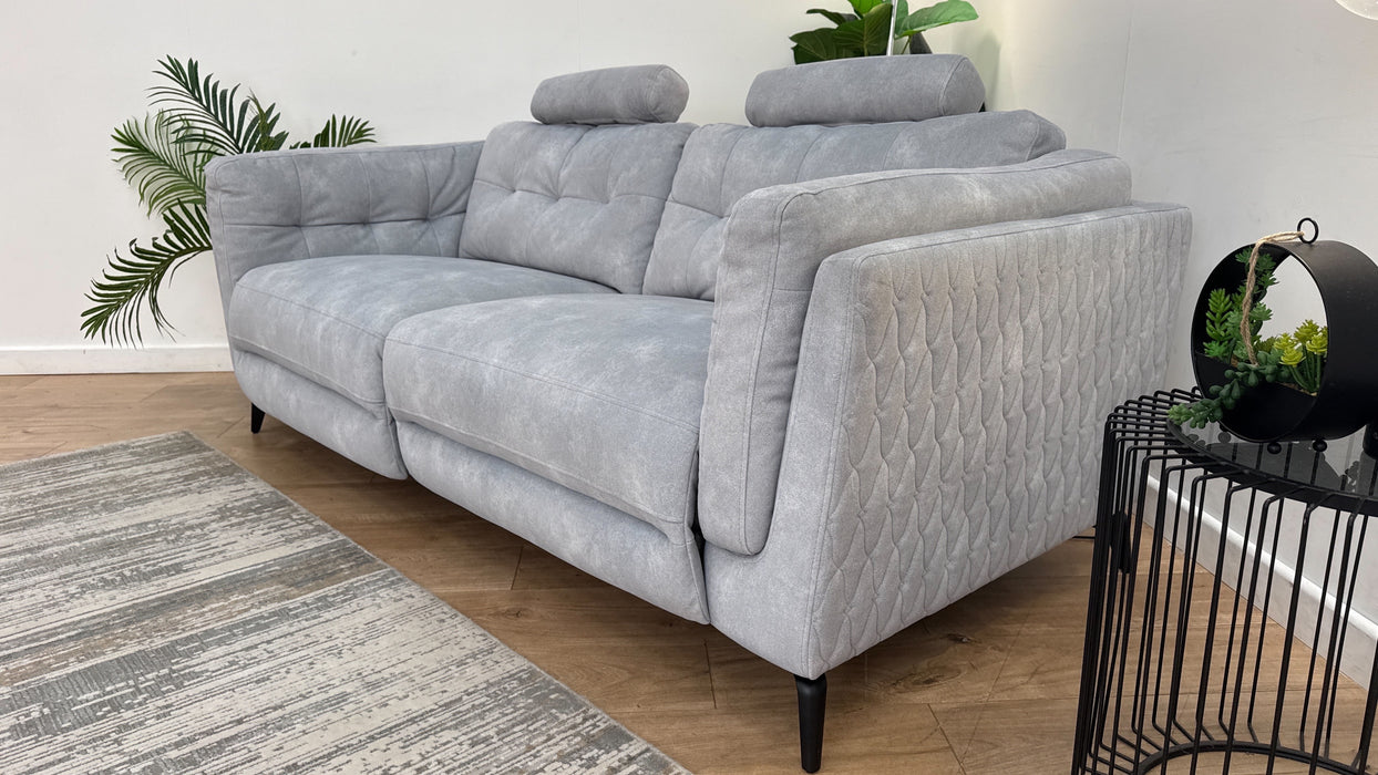 Sofology Muse Fabric Recliner 2.5 Seater in Silver