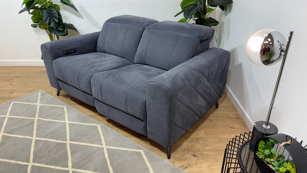 Allure 2 seater lifestyle  nubuck feel fabric  charcoal