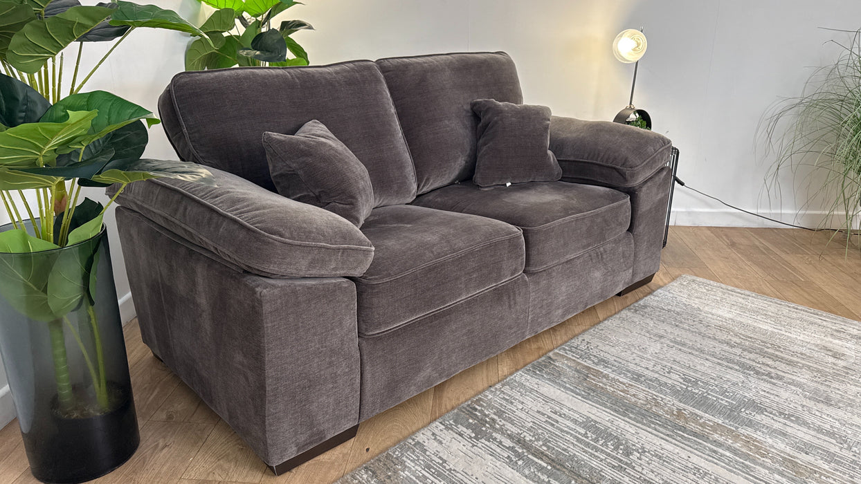 Sofology The Brixton 3 Seater Fabric Sofa in Soft Chenille Mocha All Over