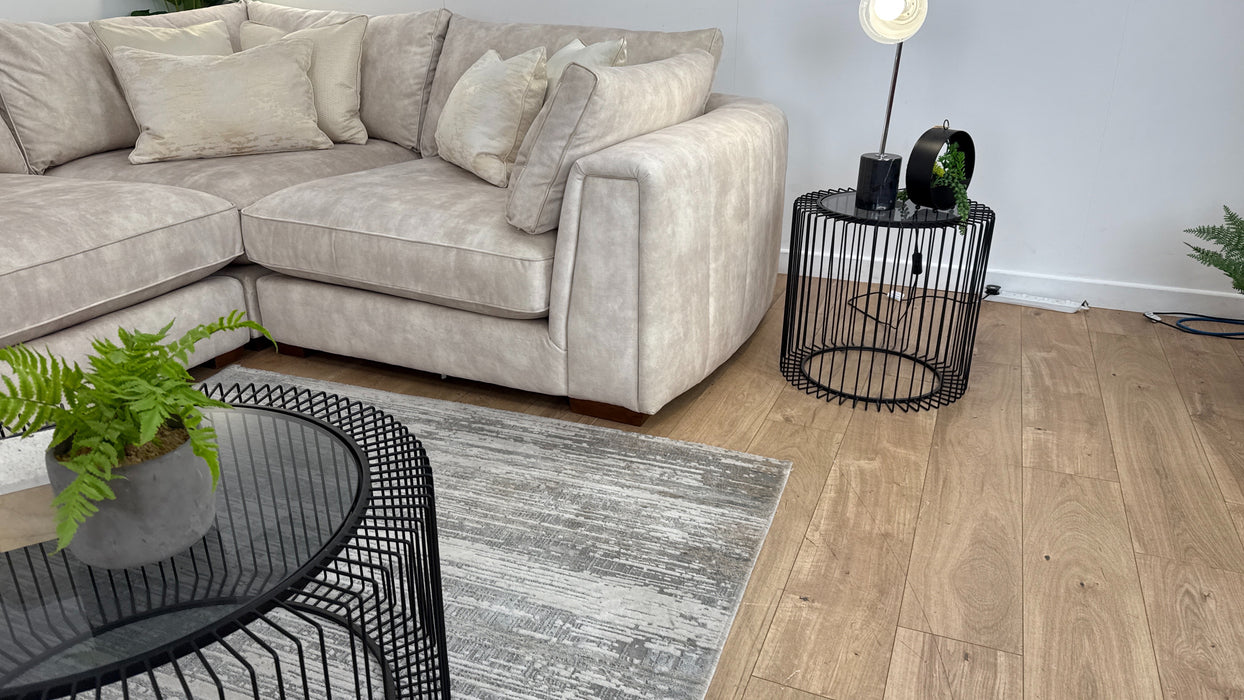 Emperor 3 Corner 1.5 Modular Fabric Sofa in Lucerne Ivory Mix