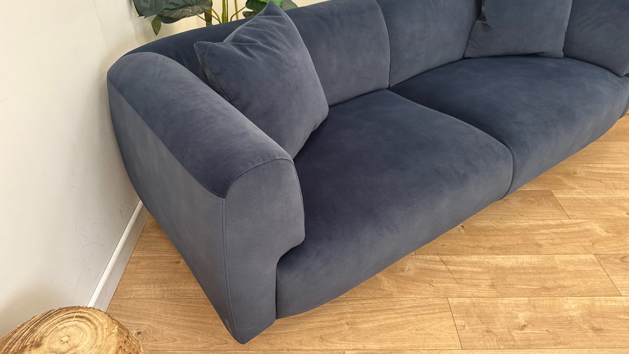 Sofology Nuvole Fabric 3 Seater in Navy Blue