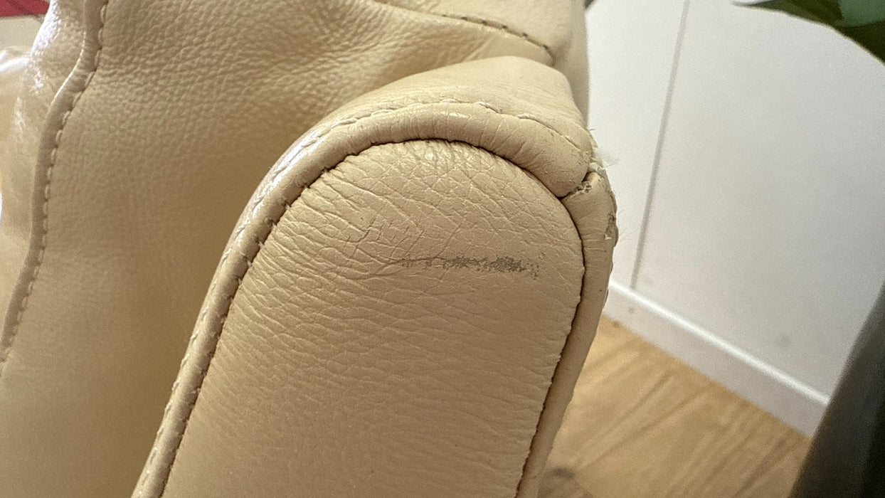 Sofology Fellini Leather Chair Hampshire Cream