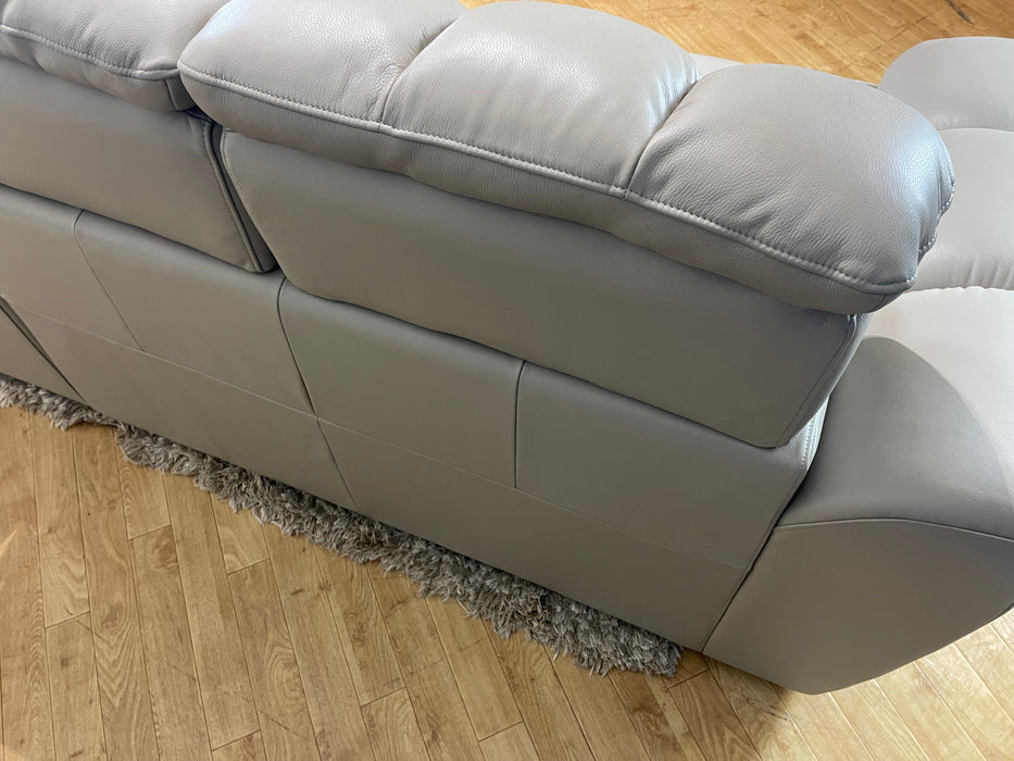 Nobu Leather 3 Seater - Trusty Sheen Lead Grey (WA2)