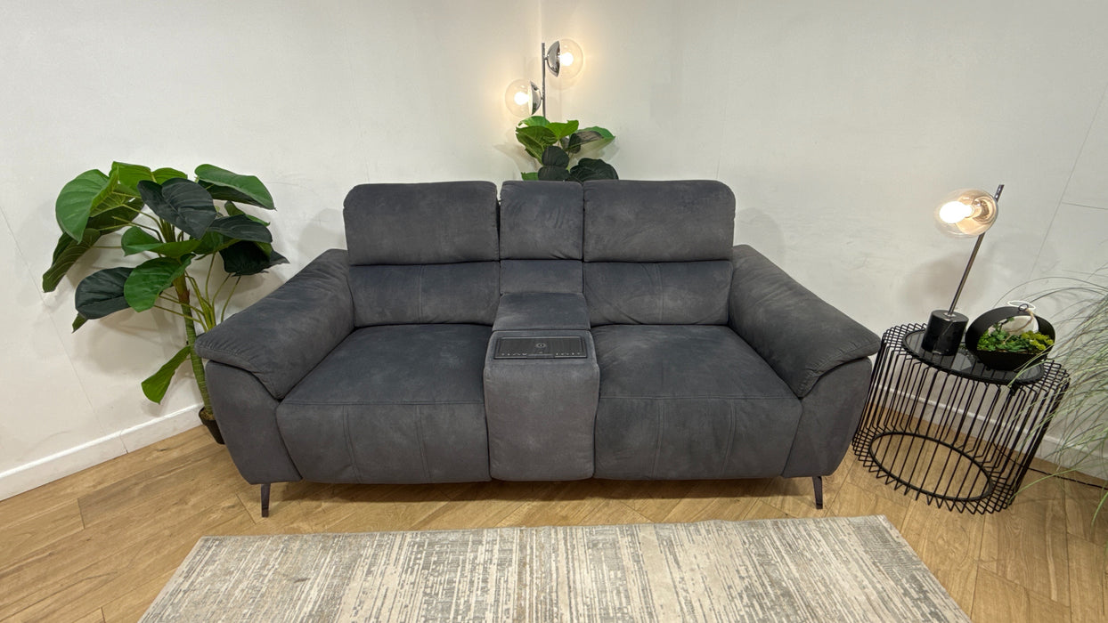 DFS Cinesound Power Plus Fabric Recliner in Shadow