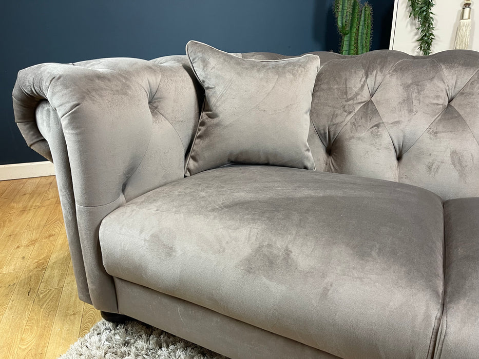 Balmoral 2 Seater Matt Velvet Mole Fabric (WA2)