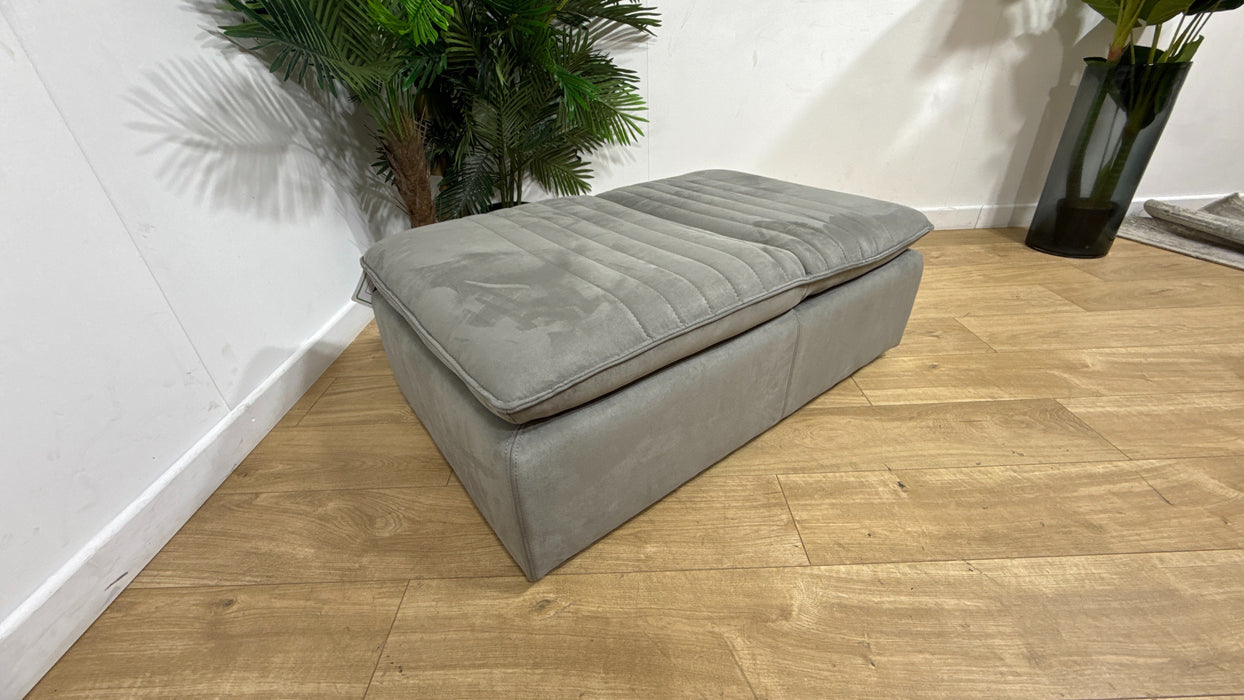Sofology Illinois Fabric Dual Storage Footstool in Lifestyle Textured Charcoal