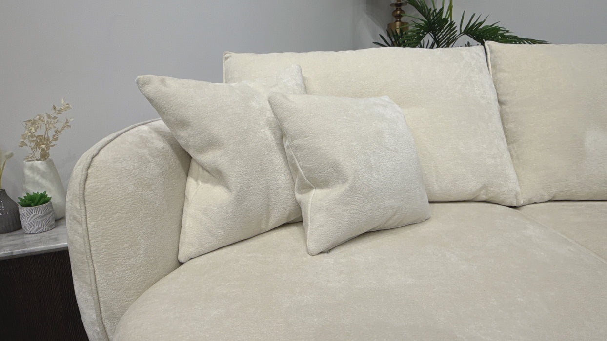 Sofology Sydney 3 Seater Fabric Sofa in Cream