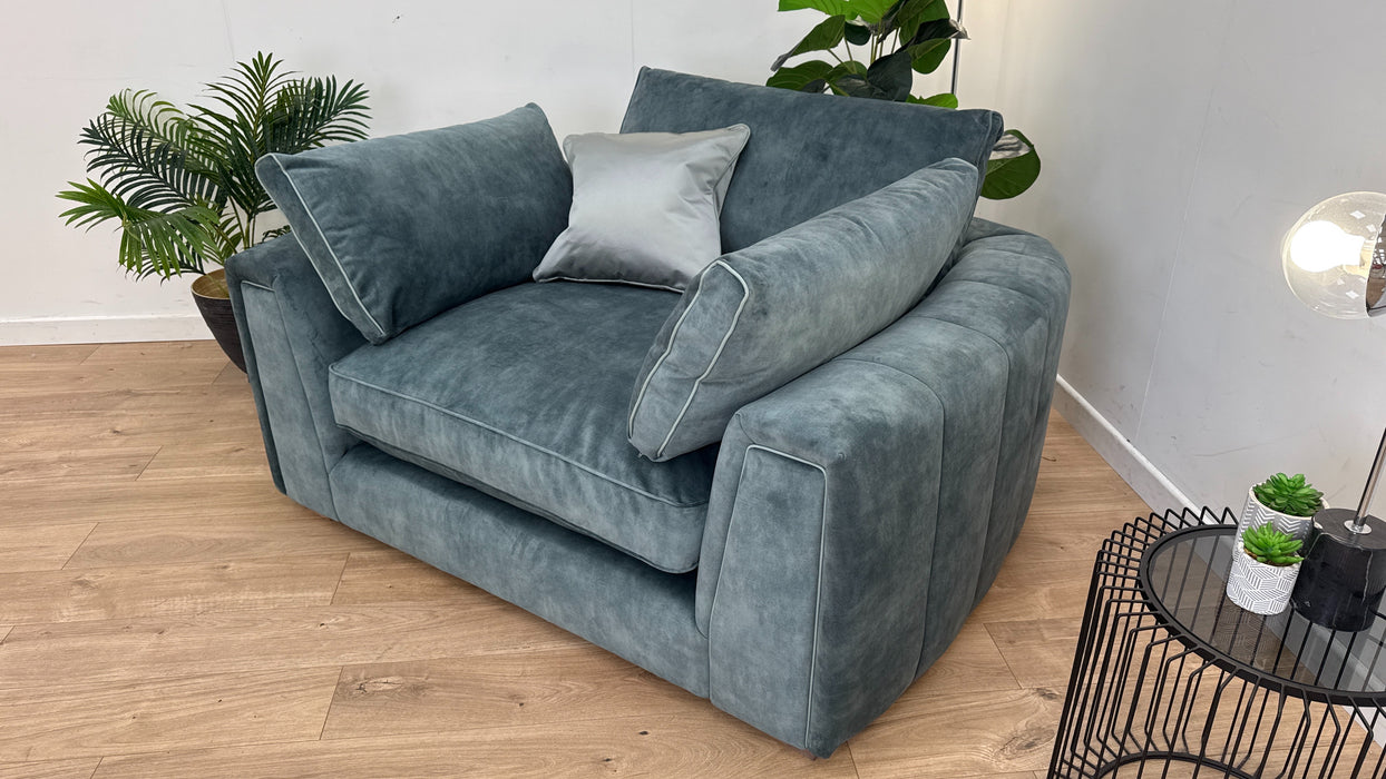 Emperor Fabric Loveseat - Lucerne Aqua