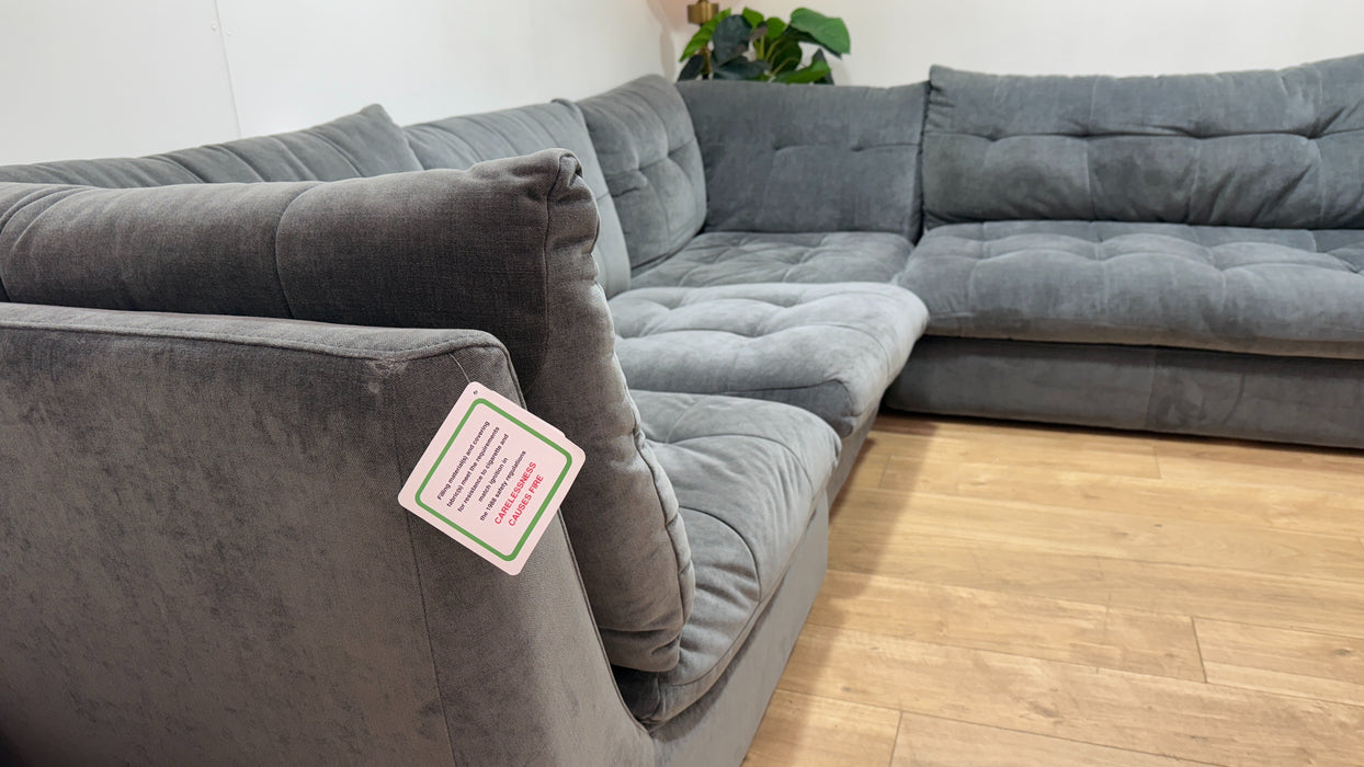 Sofology Cocoon Fabric 3 Corner 2 in Relaxed Chenille Charcoal