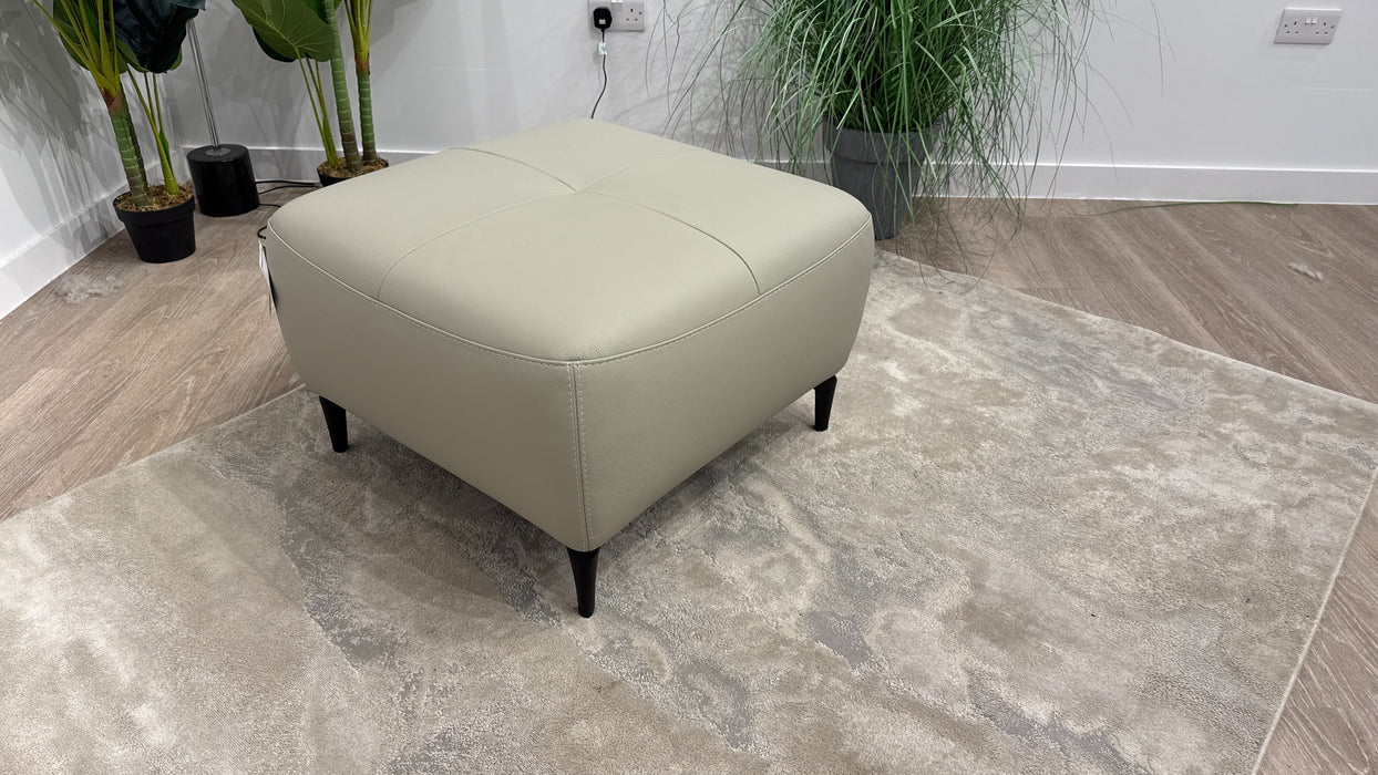 Sofology  Ortega Leather footstool Footstool in Bull Tortora