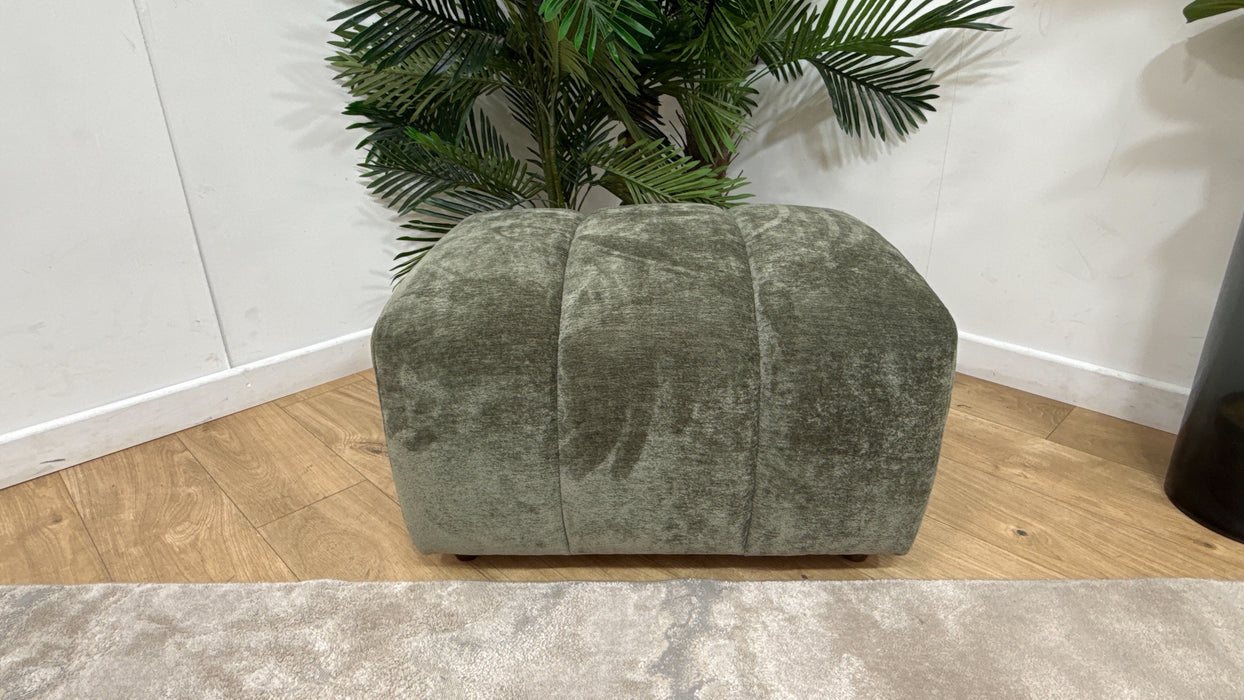 Sofology Waldorf Designer Footstool in Forest Green