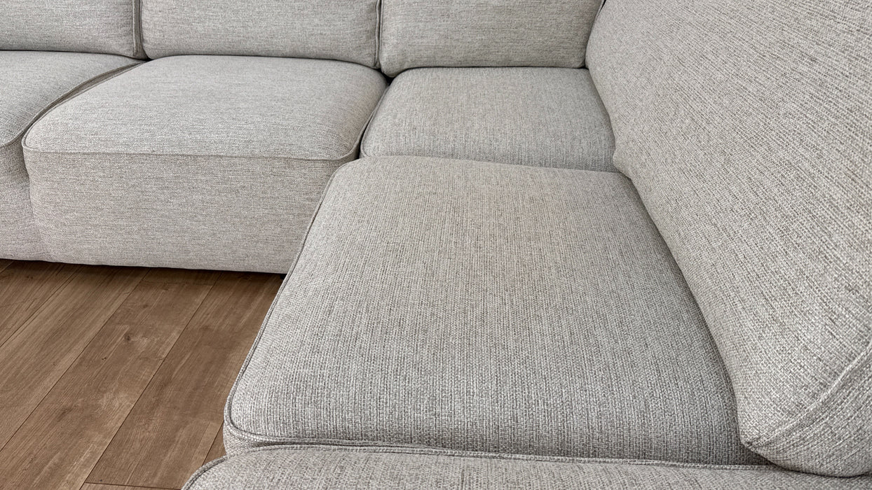 Sofology Russo Fabric 2 Corner 1 Chaise in Lustre Weave Natural